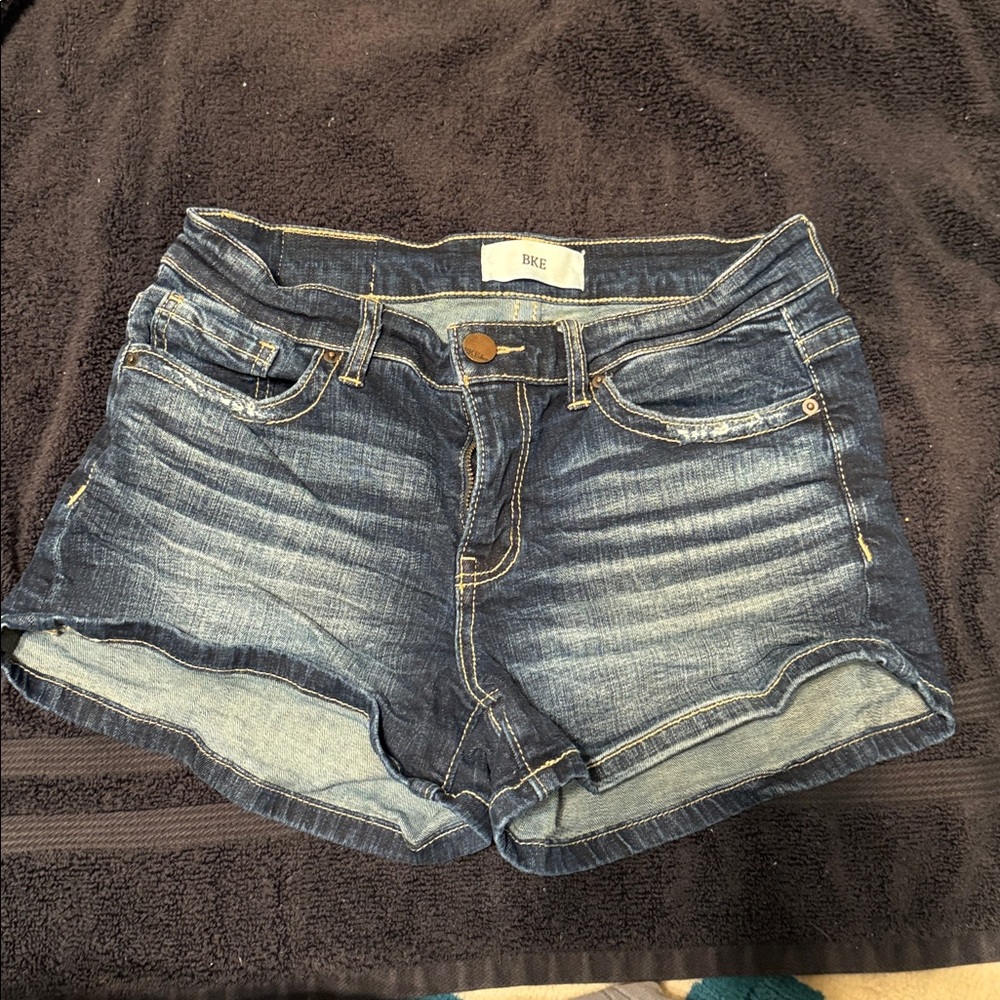 BKE Dark Blue Denim Shorts